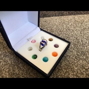 Gemstones Silver Ring